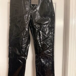 Elle Black Faux Leather Pants